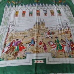 Vintage Gucci Silk Scarf